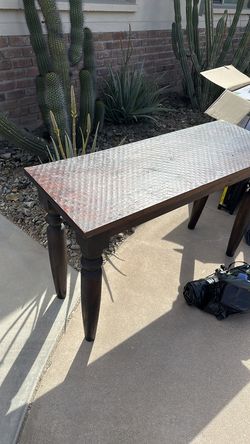 Solid wood console table