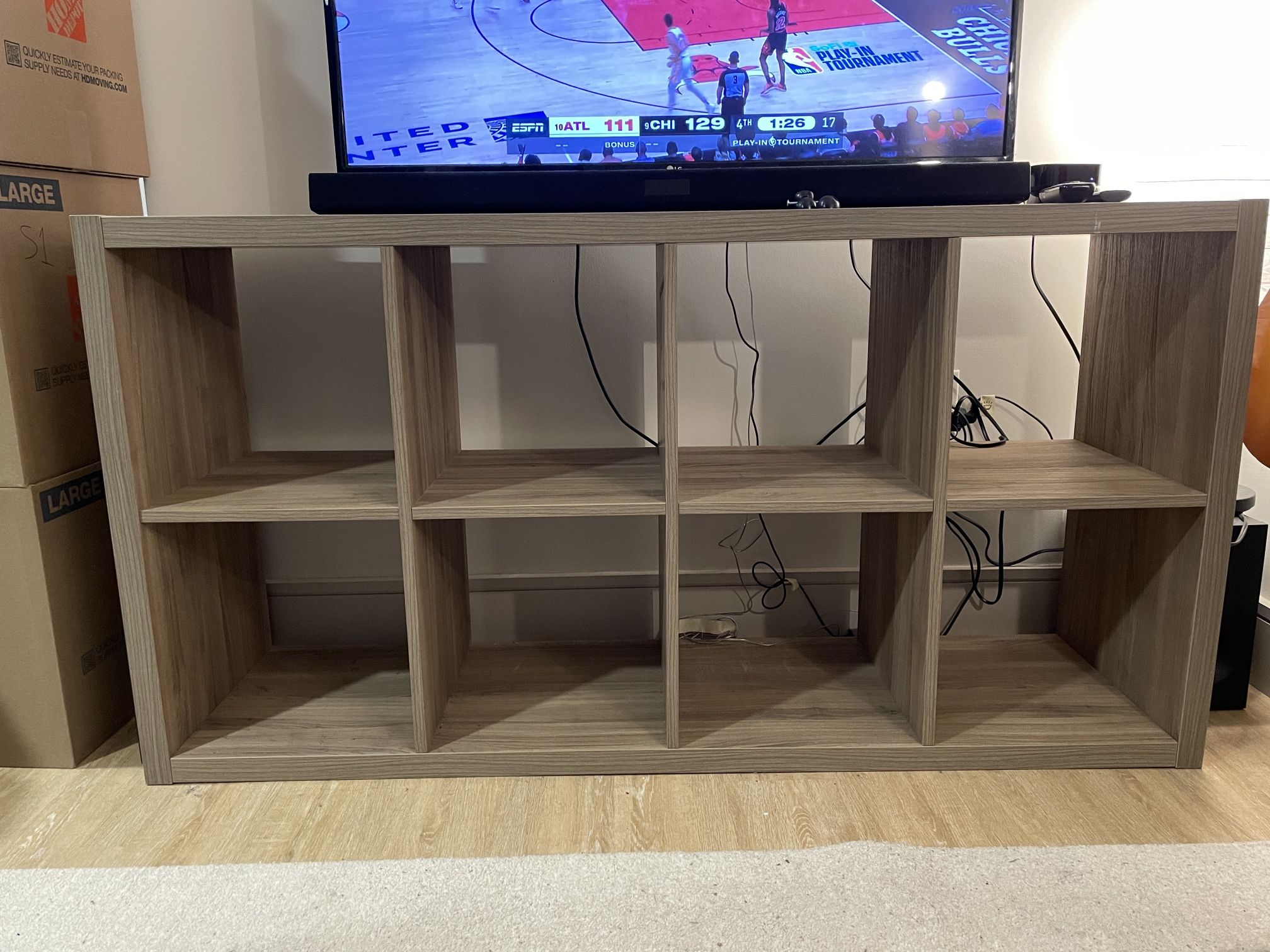 Light wood 2x4 Kallax Shelf (IKEA)