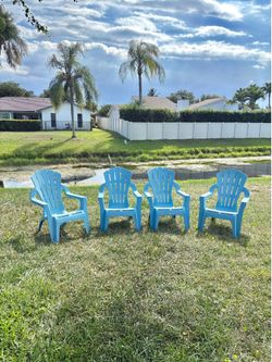 Plastic Adirondack Chairs Set of 4
