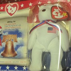 TY American "Libearty" The Bear Mini Beanie Baby