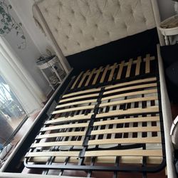 Linen Queen Bed Frame 