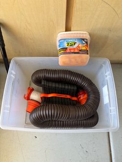 RV sewage line and TST Max pods