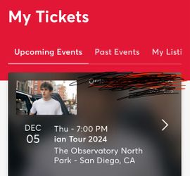 Ian Ticket San Diego