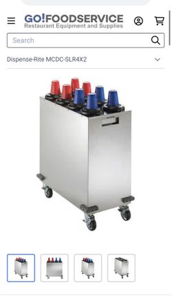 Dispense-Rite 8-44 oz Mobile Cup Cart