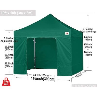 ABCCANOPY 10-ft x 10-ft Square Forest Green Pop-up canopy Brand New in box, $130 Warehouse Address: 2745 Boone st Columbia sc 29204 Behind DOLLAR T