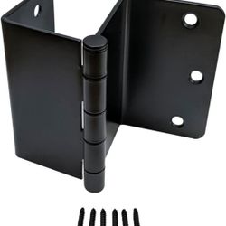 8 Pack QCAA Heavy Duty 3.5" Swing Clear Offset Door Hinge Loose Pin, 1/4" Radius, Expandable Door Hinge, Power Coated Black, Made in Taiwan