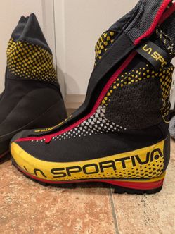 La Sportiva G5 Black / Yellow Mountaineering Boots Size 47.5 Mens 13.5 Uk 12.5 In