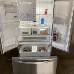 Stainless Steel Refrigerator-ice and Water-Full Size.