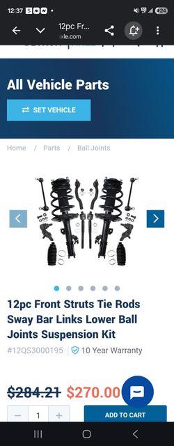 Suspension kit 09 Toyota camry