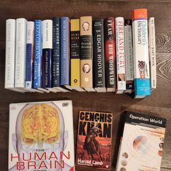 Various 17 Non Fiction books, Barack & Michelle Obama, Ruth Ginsberg, Hoover James Comey, Children Ditionary, Brain etc 