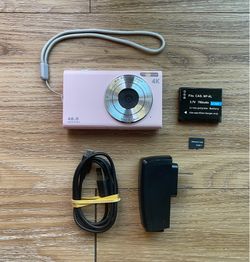 Amazon 48.0 Mega pixels pink digital camera  with charger tested and working !
