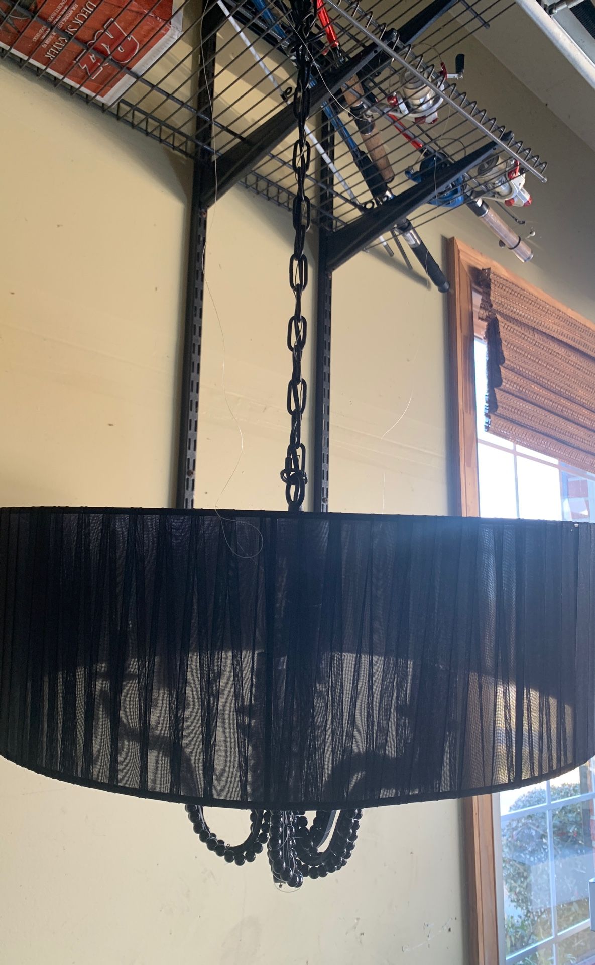 Beautiful Round black fabric chandelier