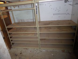 Boltless Steel Shelving, Each, Tan, (2) 36x18x72, Used Good