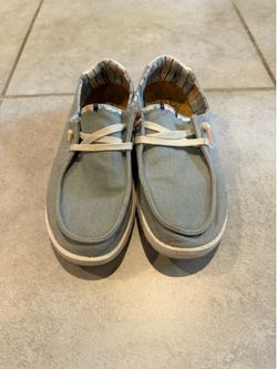 HEYDUDE Wendy Boho Light Denim - Size 7