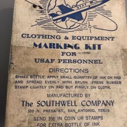 Vintage USAF (rubber stamp/ink) Marking Kit