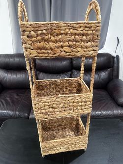 3 tier woven basket