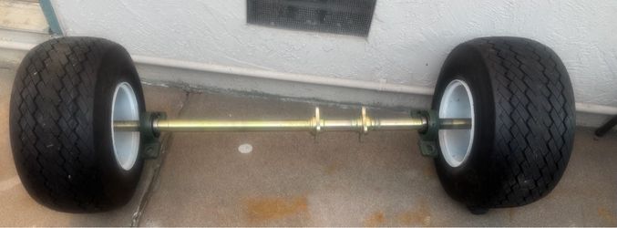 Go-Kart Rear Axle with Tires and Wheels