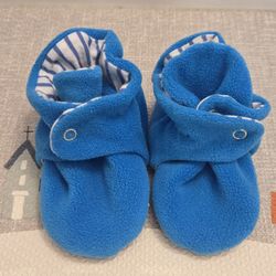 Ella Bonna 18-24m Anti-Slip Sole, Fleece Baby Booties, Home Booties, Sweat Proof Organic Cotton Lining,