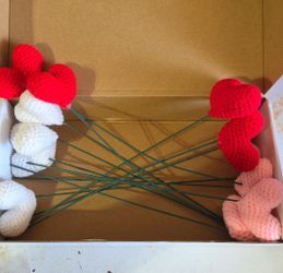 12 Count Crochet Hearts