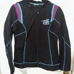 Harley Davidson Women Motorcycles Embroidered Logo Riding Jacket Hood Size XS 