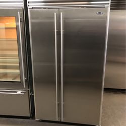 Sub Zero 42”Wide Built In Side By Side Stainless Steel Refrigerator 