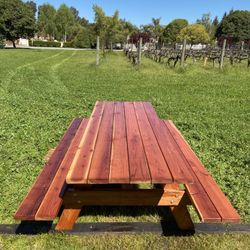 Redwood Picnic Tables