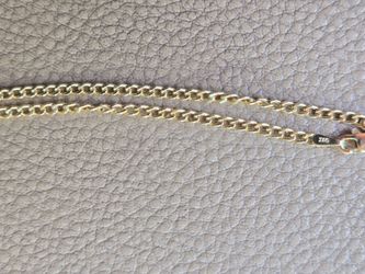 14K yellow gold curb link chain anklet