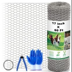 Chicken Wire Fencing Mesh 17" x 60