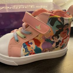Disney Princess Canvas Slip On Shoes With Zipper 
