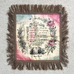 Vintage 1940s Coney Island MOTHER Souvenir Pillow Cover - CONEY ISLAND New York