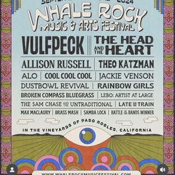Whalerock Festival 2 Day Ticket, CHEAPER THAN RETAIL