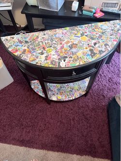 Half round side table