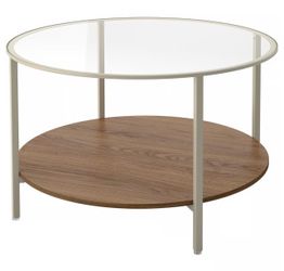 Brand new IKEA VITTSJÖ coffee table (light beige glass) still in original box.