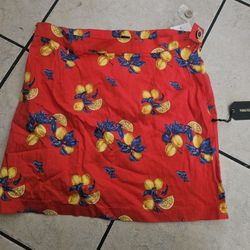 Brand New Forever 21 Lemon Print Skirt Size M