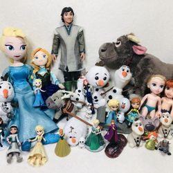Disney Princess Frozen Large Toy Lot Elsa Anna Sven Olaf