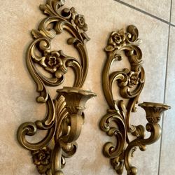 BEAUTIFUL SET OF TWO WALL CANDLE HOLDERS. 