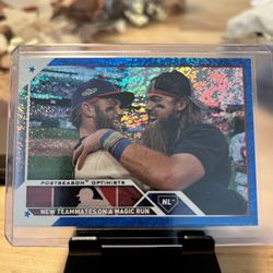 2023 Topps Series 2 BRYCE HARPER Postseason Optimists Blue Speckle 97/999