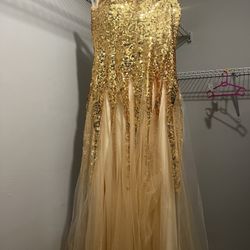 Gold Prom Dress 