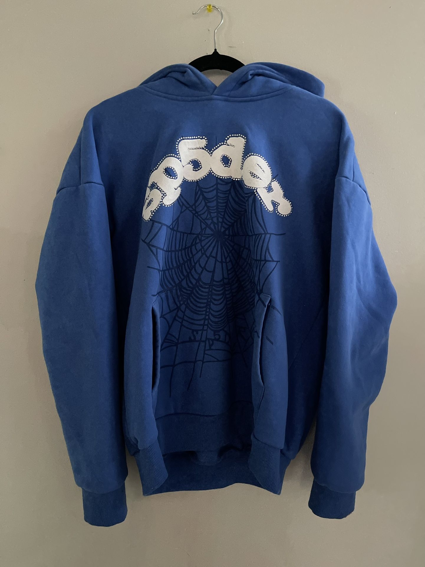 Sp5der Rhinestone Logo Hoodie