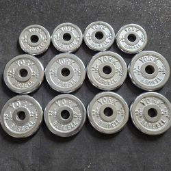 Chrome York 2.5lb and 5lb Standard 1inch Weight Plates