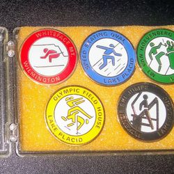 1980 Olympic Pin Set Quantity Of Five Pins