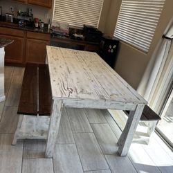 Kitchen table (picnic table style)