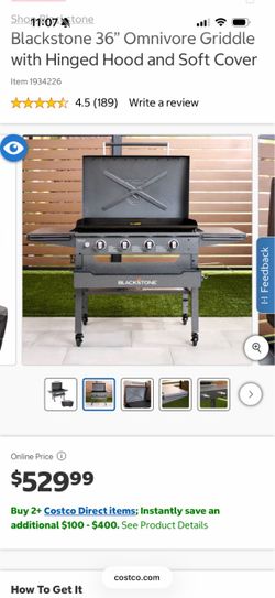Blackstone 36” Omnivore Griddle with Hinged Hood and Soft Cover