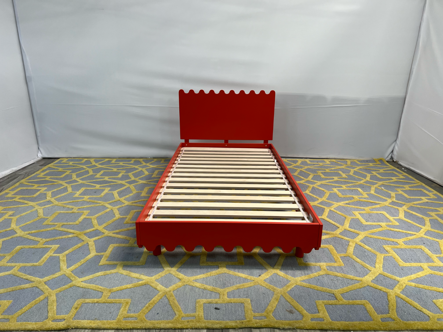 ( Delivery Available ) 2Modern Red Toddler Bed Frame