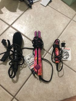 Hair set , for hair straightener and electric hair brush