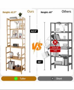 Bamboo bookcase 6tier