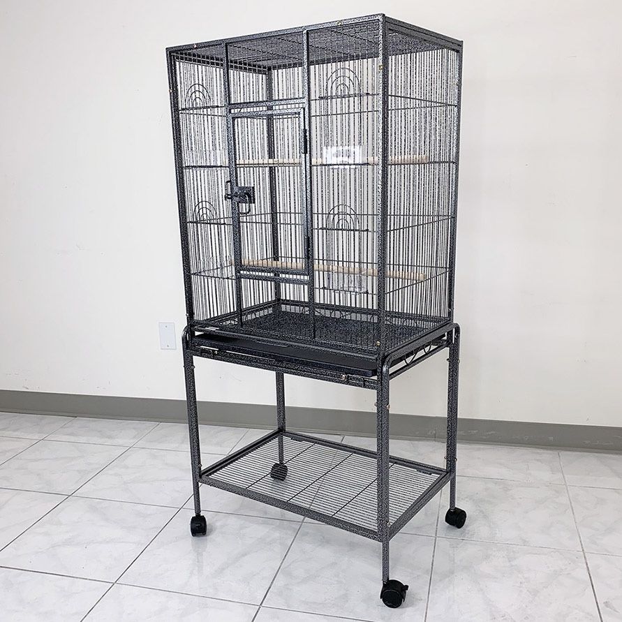 (Brand New) $95 Large 53” Bird Cage for Parakeet Parrot Cockatiel Canary Finch Lovebird, Size 24x17x53”