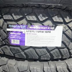 275/70/18LT Predator New Mutant X-AT 10ply Tires