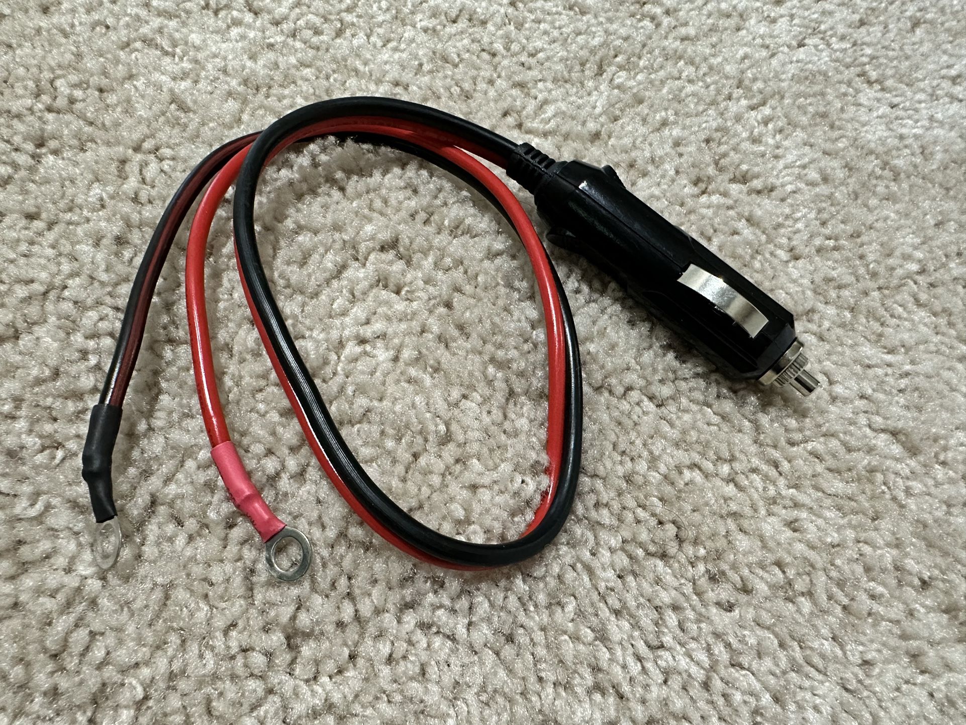 Car Cigarette plug with open ended cable for custom connections