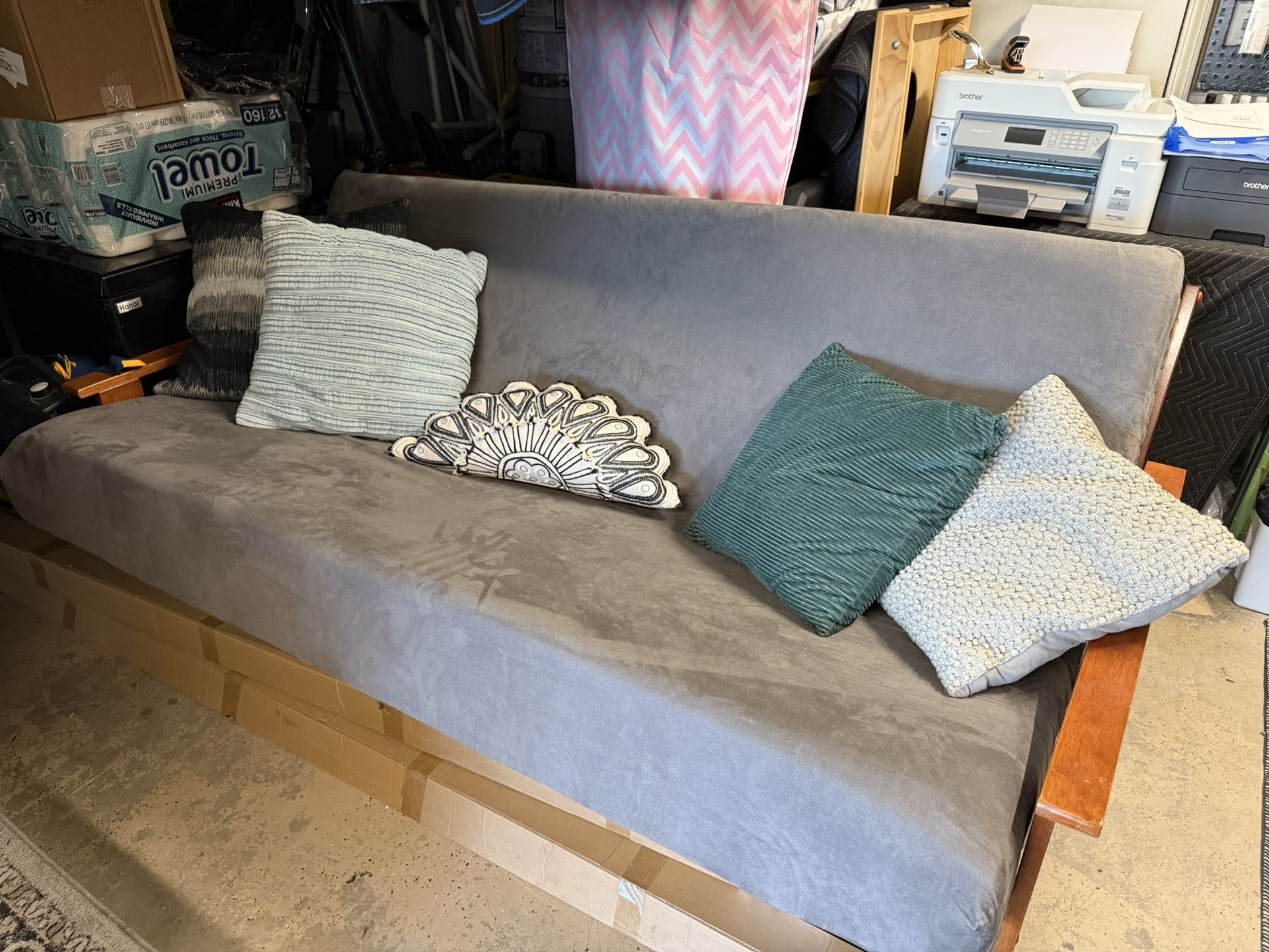 Futon With Real Wood Frame